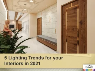 5 Lighting Trends for your Interiors in 2021