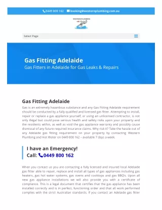 Gas Fitters in Adelaide for Gas Leaks & Repairs
