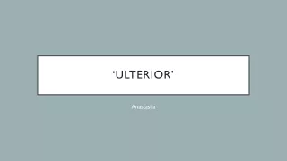 ulterior