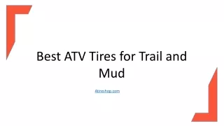 Best ATV Tires for Trail and Mud