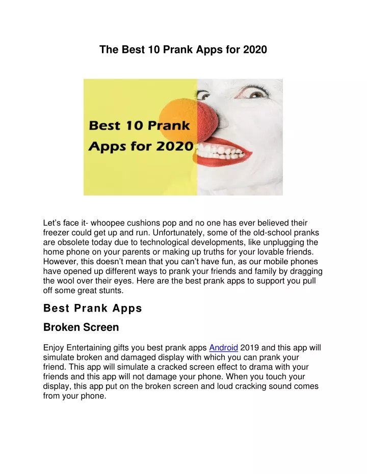 the best 10 prank apps for 2020