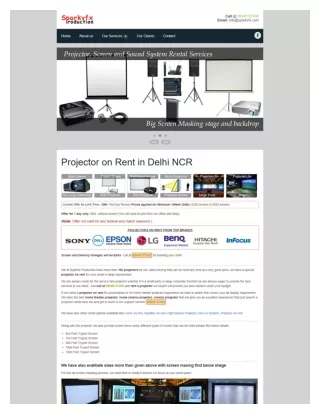 Projector on Rent in Delhi NCR