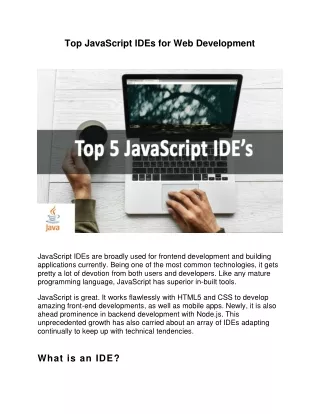 top javascript ides for web development