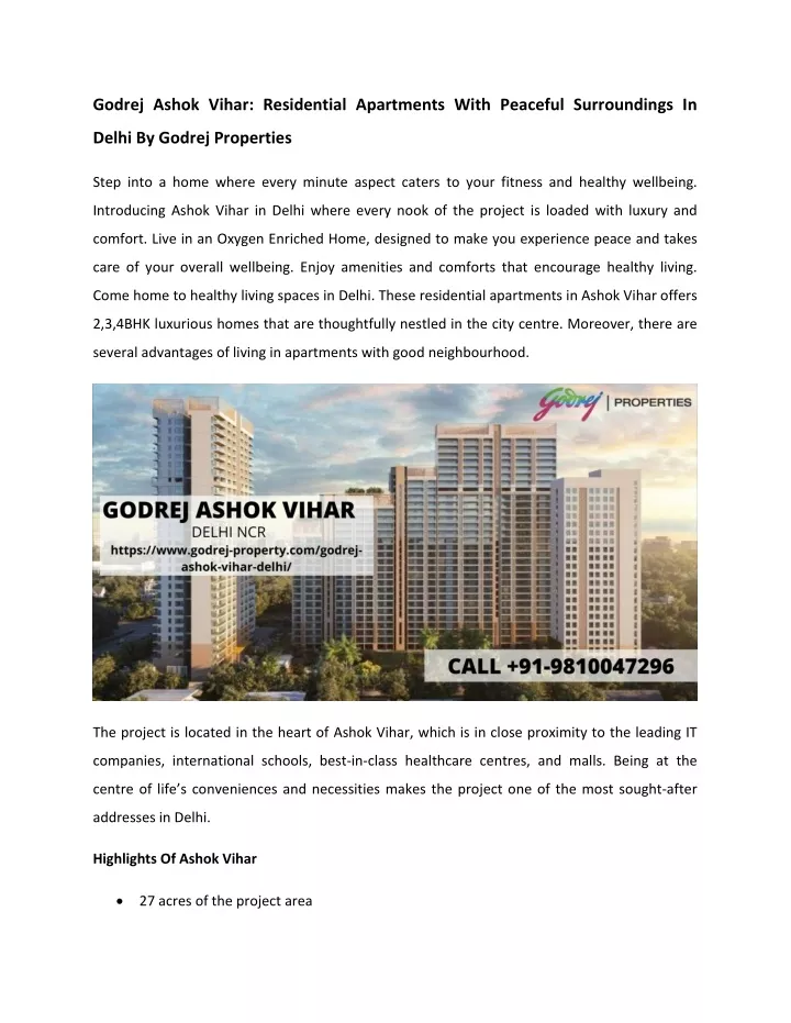 godrej ashok vihar residential apartments with