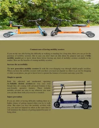Electric scooters manufacturers in Florida