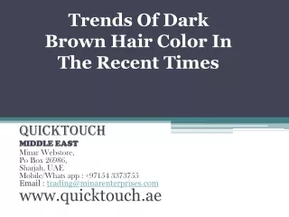 trends of dark brown hair color in the recent times