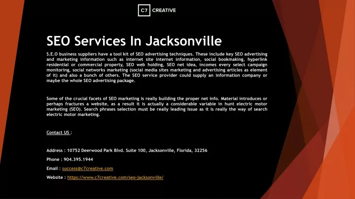 seo services in jacksonville
