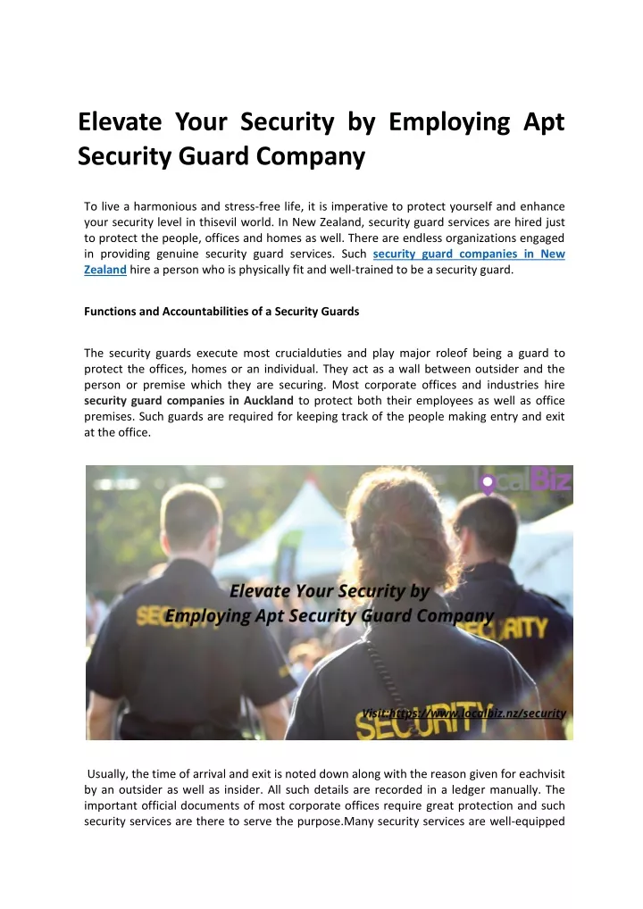 elevate your security by employing apt security