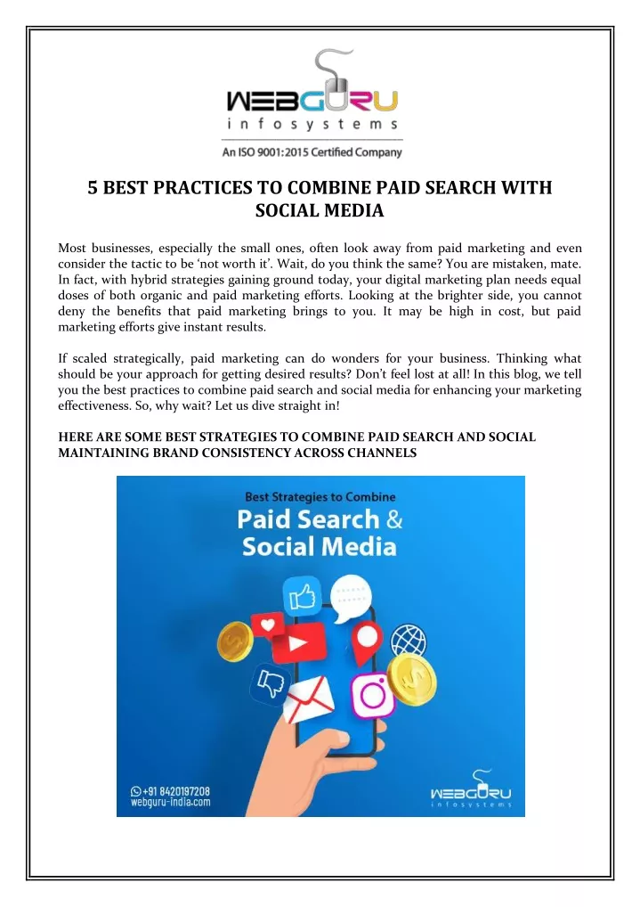 5 best practices to combine paid search with