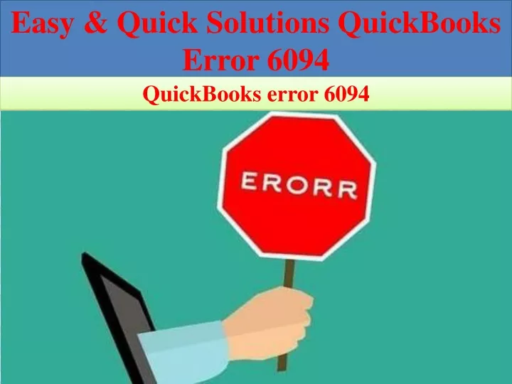 easy quick solutions quickbooks error 6094