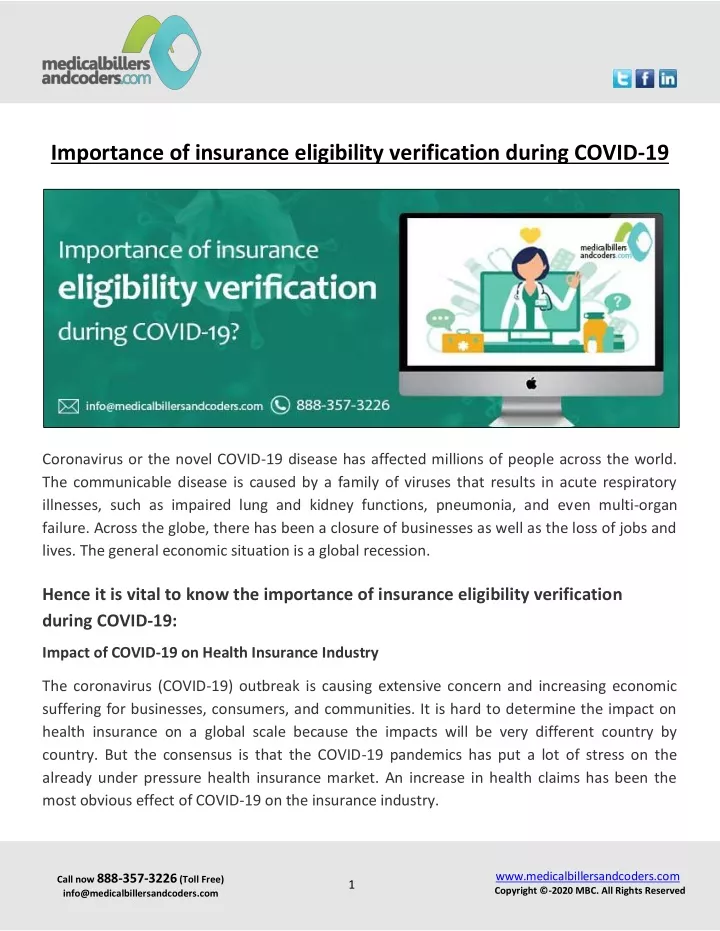 importance of insurance eligibility verification