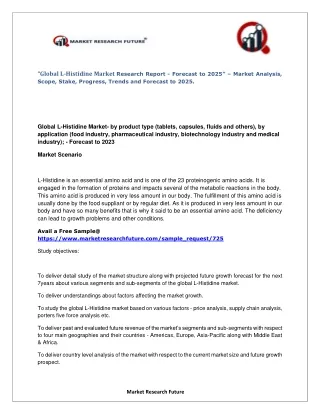global l histidine market research report