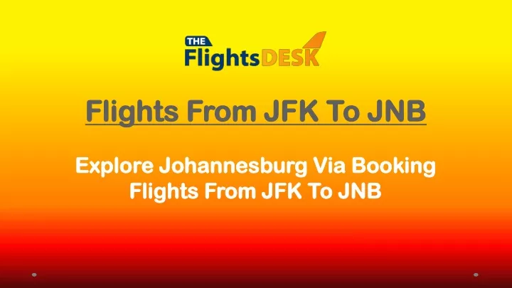 flights from jfk to jnb