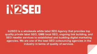 in2seo is a wholesale white label seo agency that