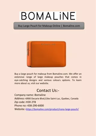 Buy Large Pouch for Makeup Online | Bomaline.com