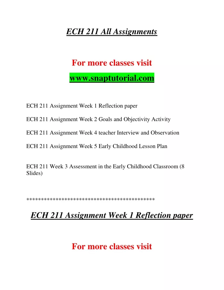 ech 211 all assignments