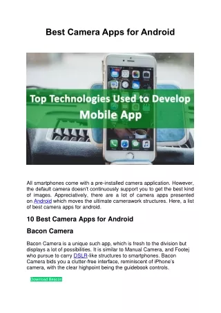 best camera apps for android