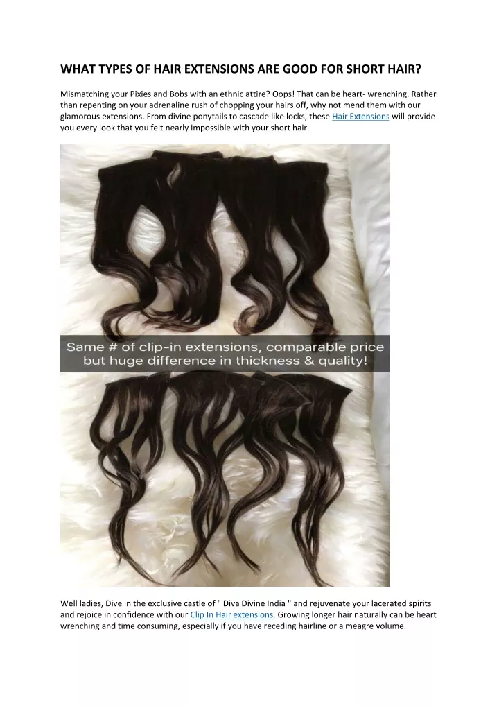 what types of hair extensions are good for short