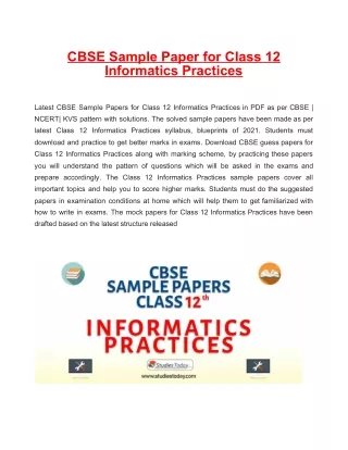 informatics practices