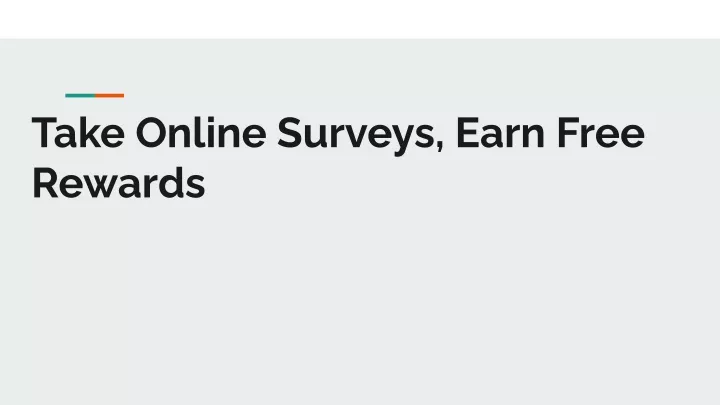 take online surveys earn free rewards