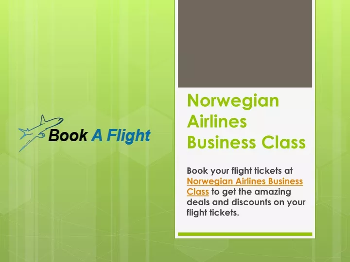 norwegian airlines business class