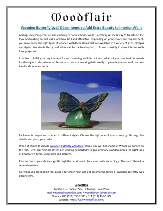 Wooden Butterfly Wall Décor Items to Add Extra Beauty to Interior Walls