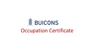 occupation certificate