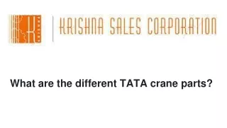 What are the different TATA crane parts?