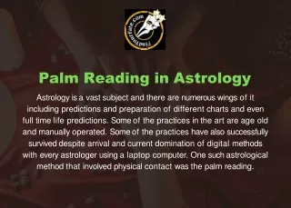 Palm Reading in Astrology