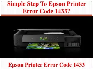 simple step to epson printer error code 1433
