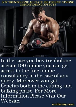 Buy Trenbolone Acetate 100 Online: Strong Conditioning Effects