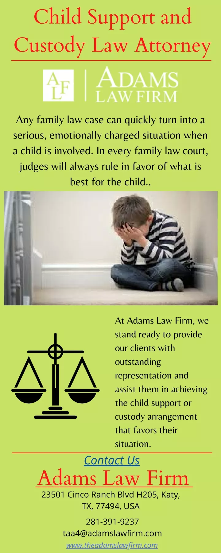 child support and custody law attorney