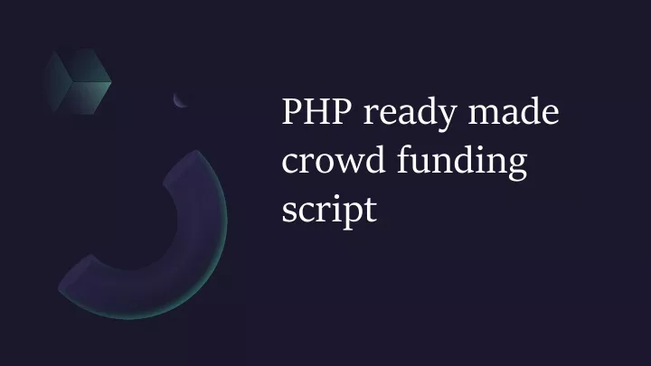 php ready made crowd funding script