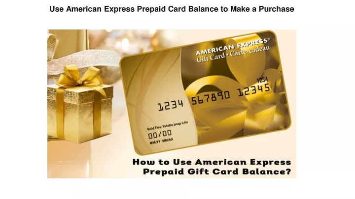 use american express prepaid card balance to make