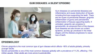 GUM DISEASES: A SILENT EPIDEMIC | Mya Care