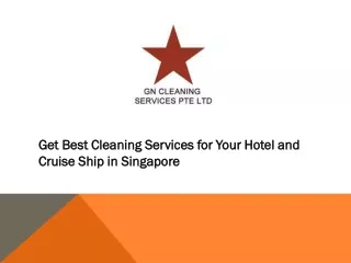 Get Best Cleaning Professionals in Singapore with GN Cleaning