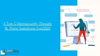3 top cybersecurity threats their solutions