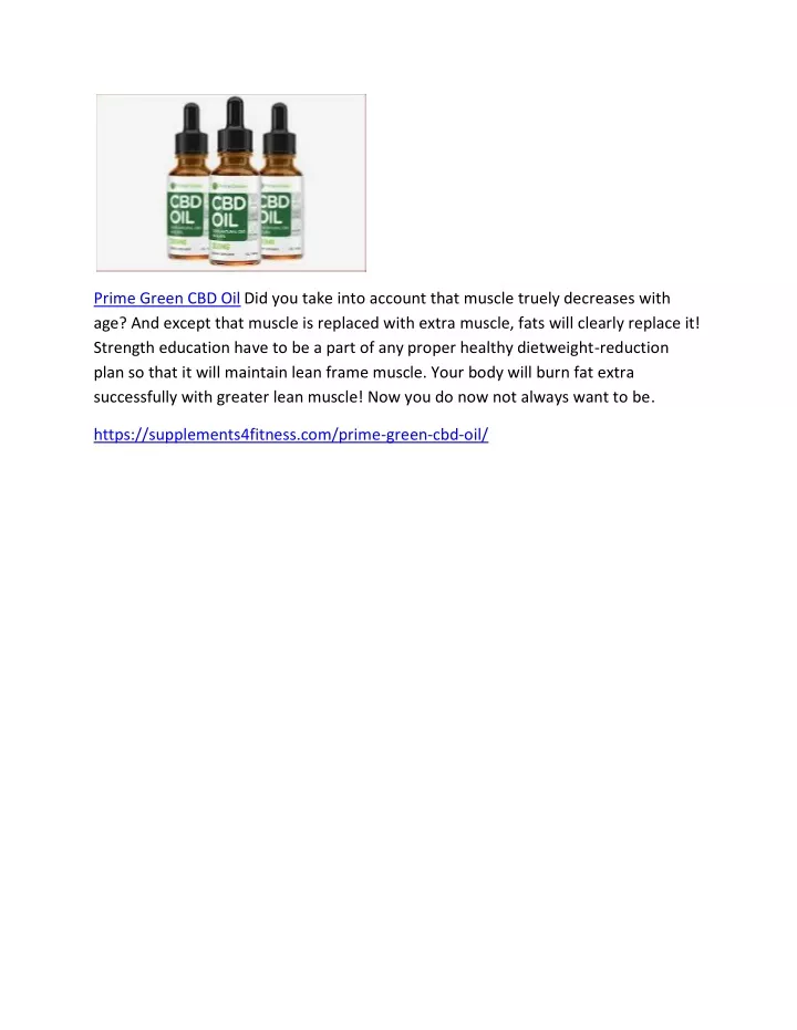 prime green cbd oil did you take into account