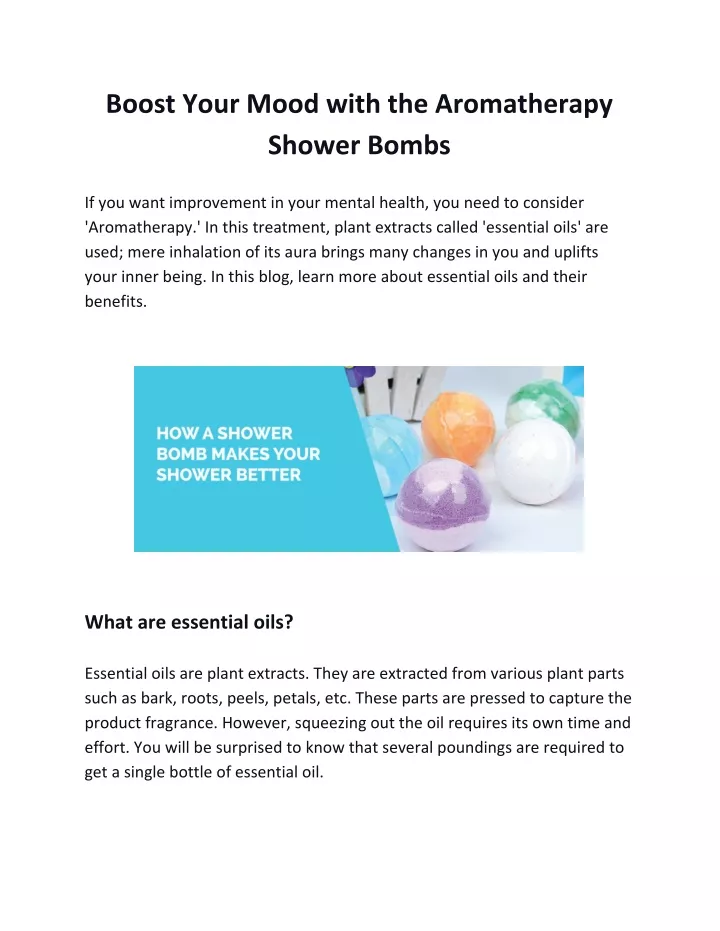 boost your mood with the aromatherapy shower