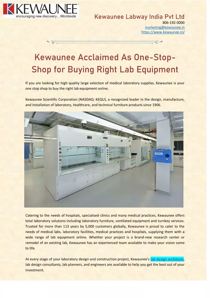 kewaunee labway india pvt ltd