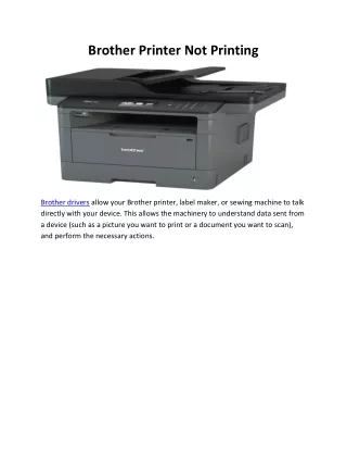 brother printer not printing