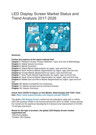 led display screen market status and trend