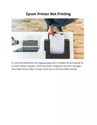 epson printer not printing