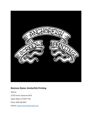 business name anchorfish printing