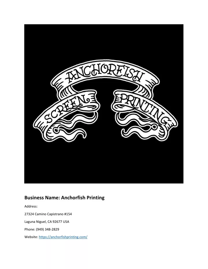 business name anchorfish printing