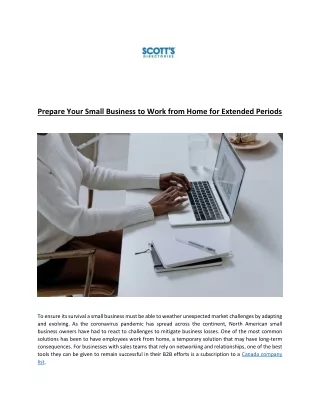Prepare Your Small Business to Work from Home for Extended Periods