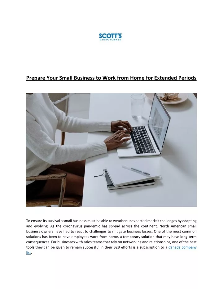 prepare your small business to work from home