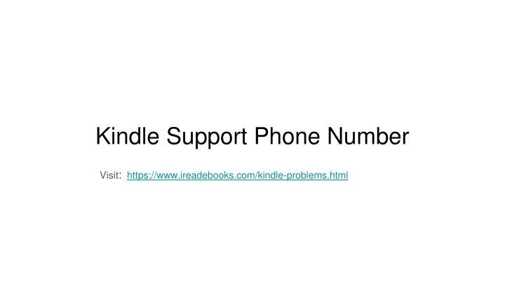 kindle support phone number