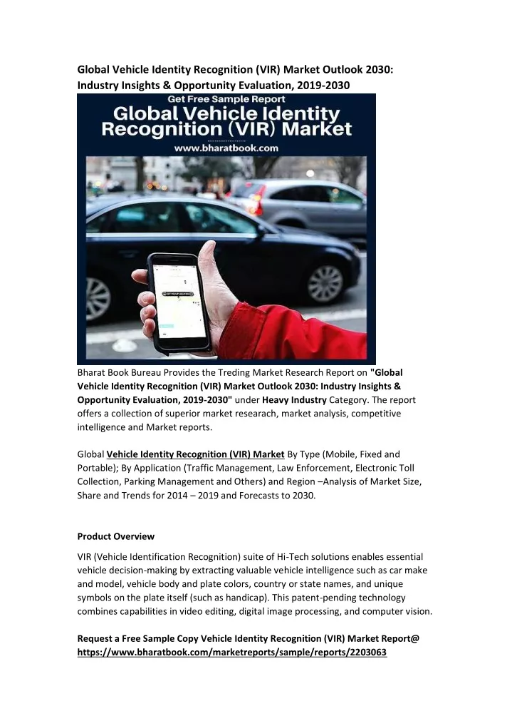 global vehicle identity recognition vir market