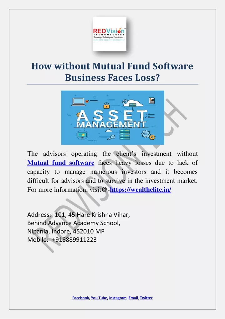 how without mutual fund software business faces